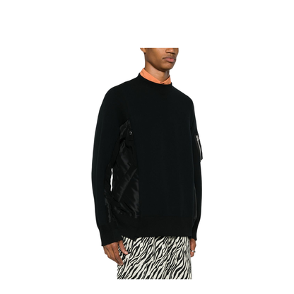 Cotton and Nylon Crewneck Sweatshirt