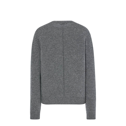 Medium Grey Cashmere Crew Neck Sweater