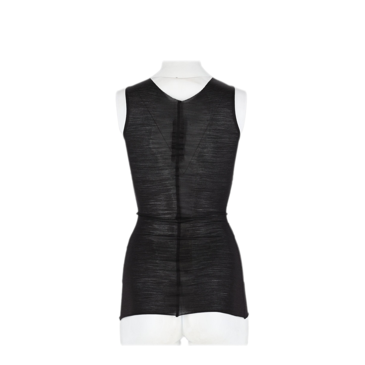 Black Wool Silk Top