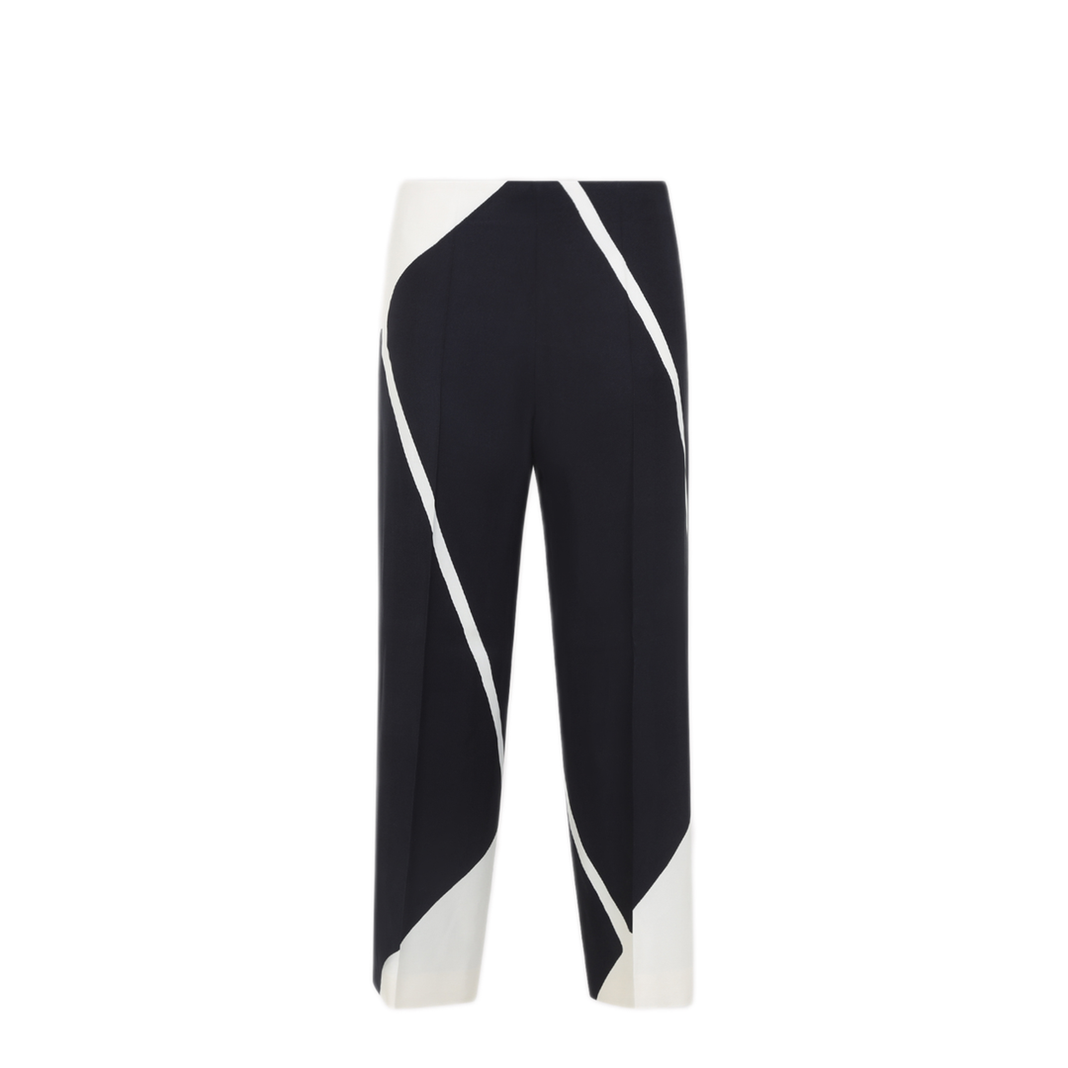 MAYFEYR - ALBERTA FERRETTI - Black Twill Printed Viscose Pants - A031401511555