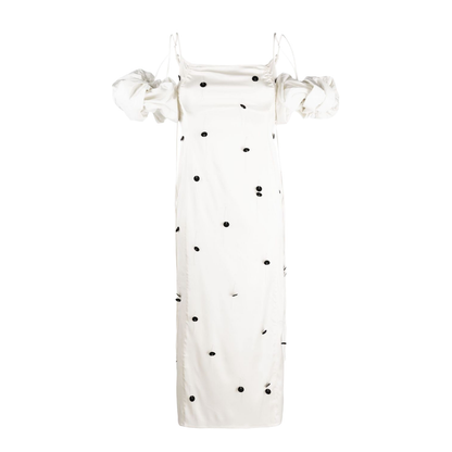 Chouchou Polka-Dot Midi Dress