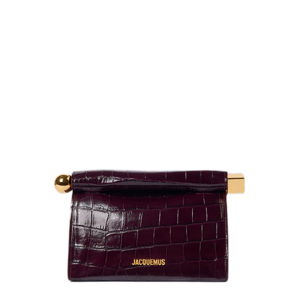 MAYFEYR - Jacquemus - Dark Burgundy Rond Carr Clutch - BAW00472AC07A20495