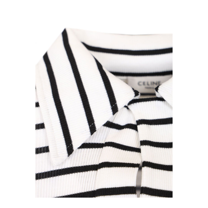 MAYFEYR - Celine - Striped Silk Jersey Polo Shirt - RX0L0809W01OB