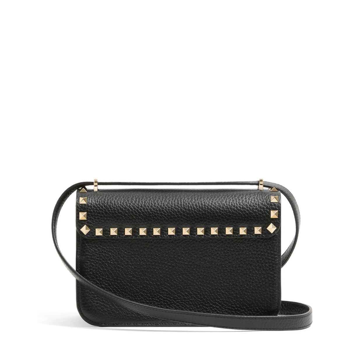 Rockstud Small Calfskin Shoulder Bag - Black