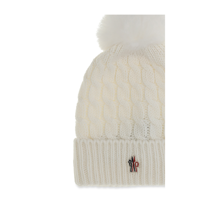 White Wool Beanie Hat
