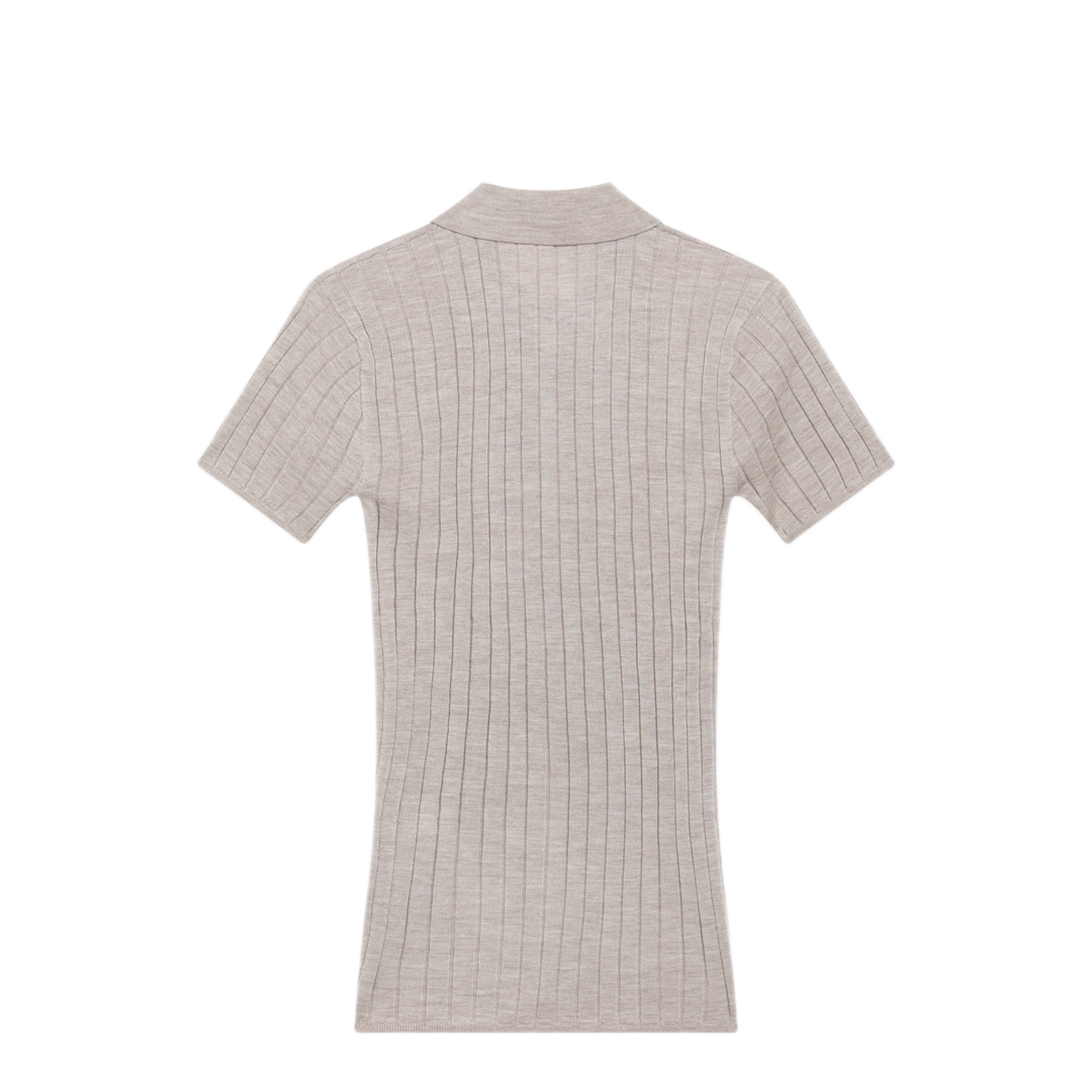 MAYFEYR - Toteme - Greige Ribbed Cashmere And Silk Polo - 263-WRT0835YA0293031
