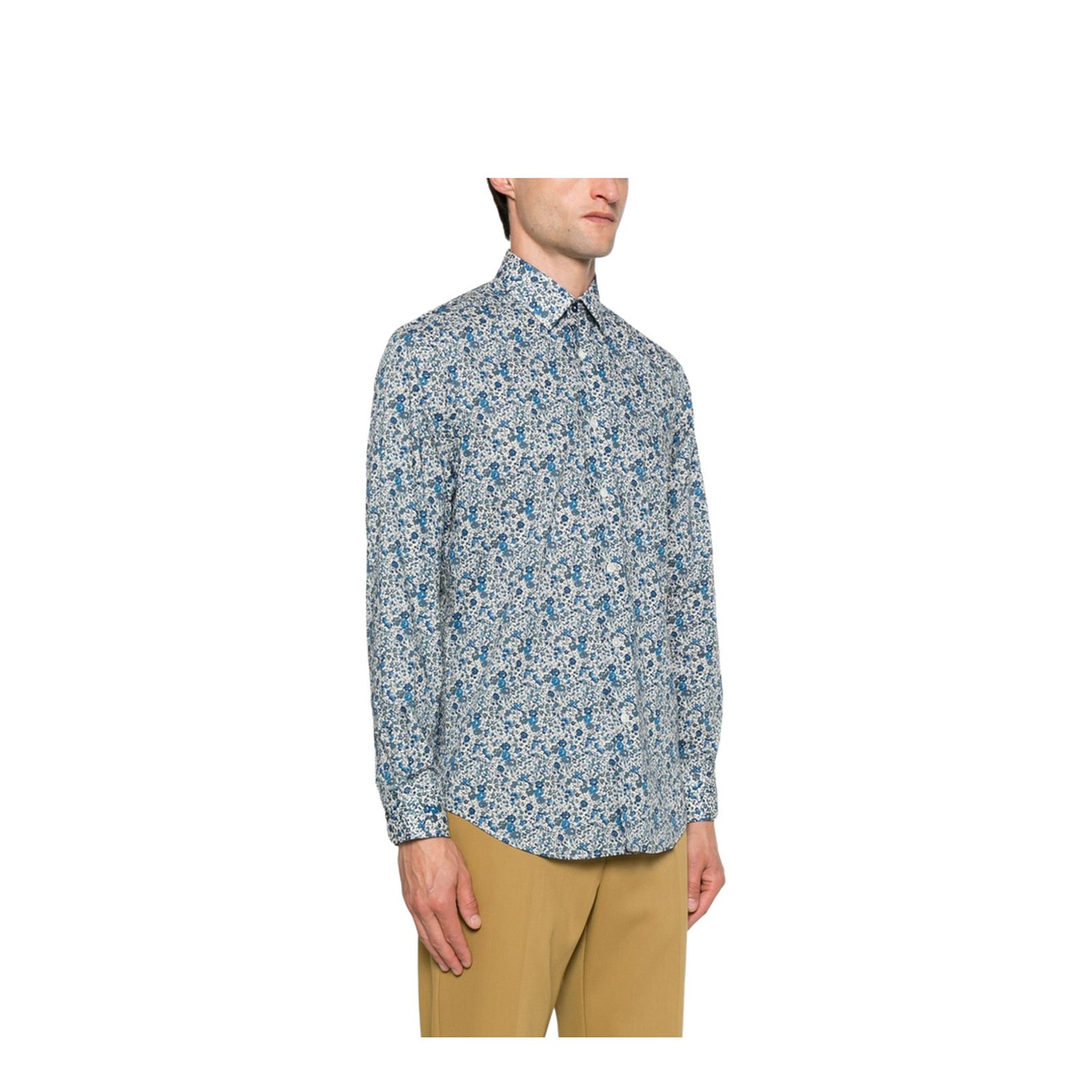 Printed Shirt In Clear Blue
