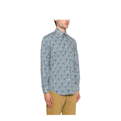 Printed Shirt In Clear Blue