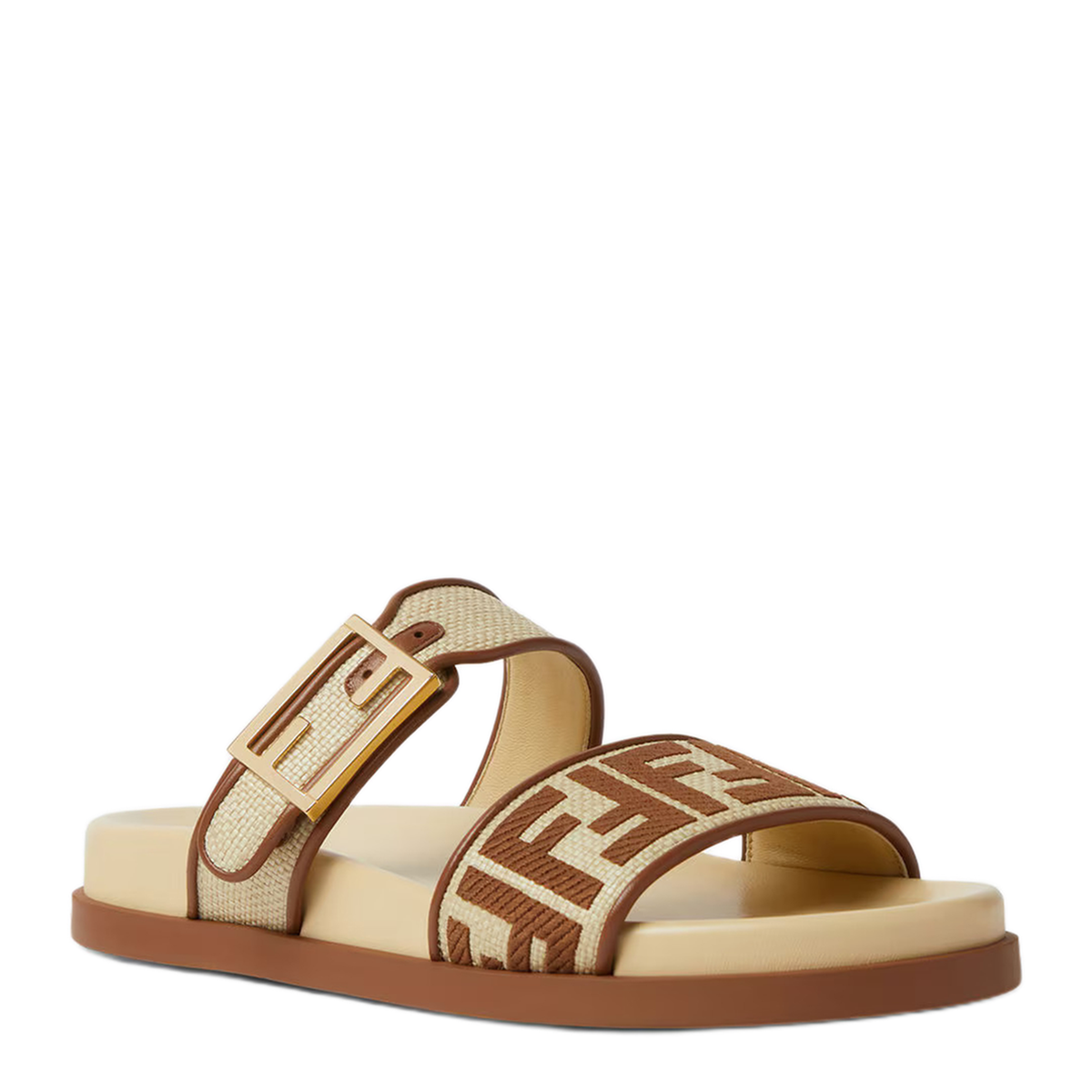 Slide Feel In Rafia Beige