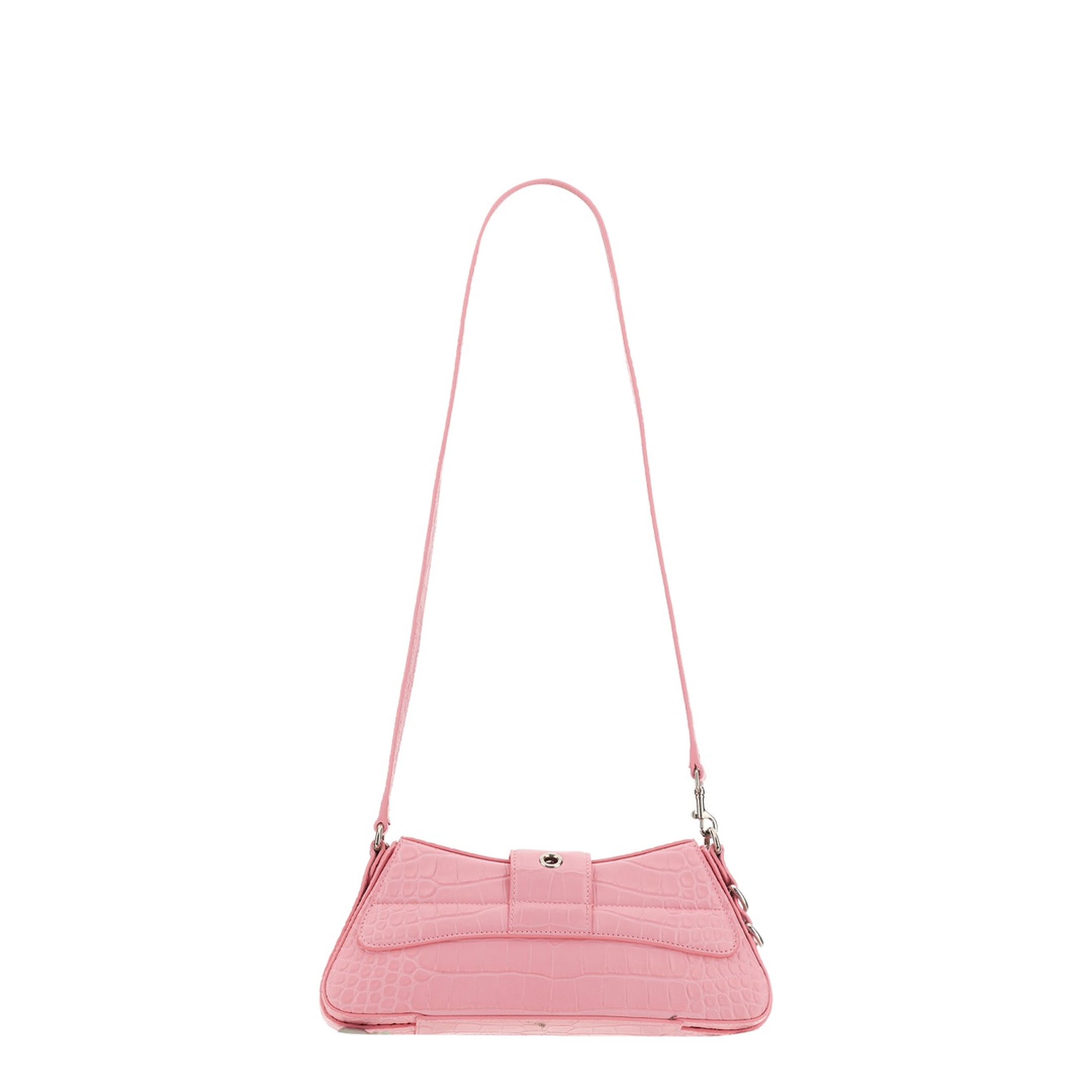 Lindsay Bag With Shoulder Strap In Pink Calfskin