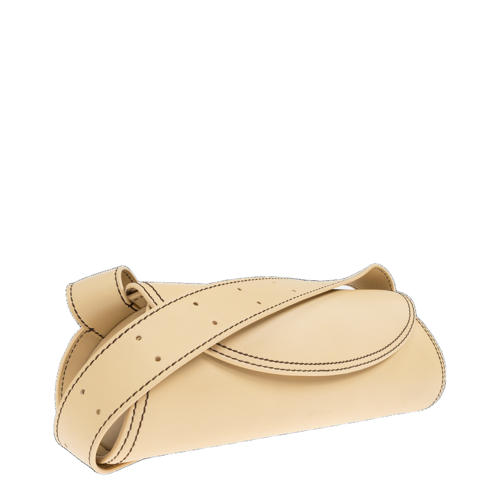 Beige Small Cannolo Leather Bag