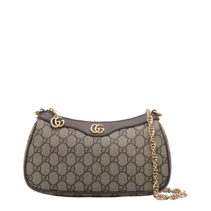 Ophidia Mini Leather Bag - Brown