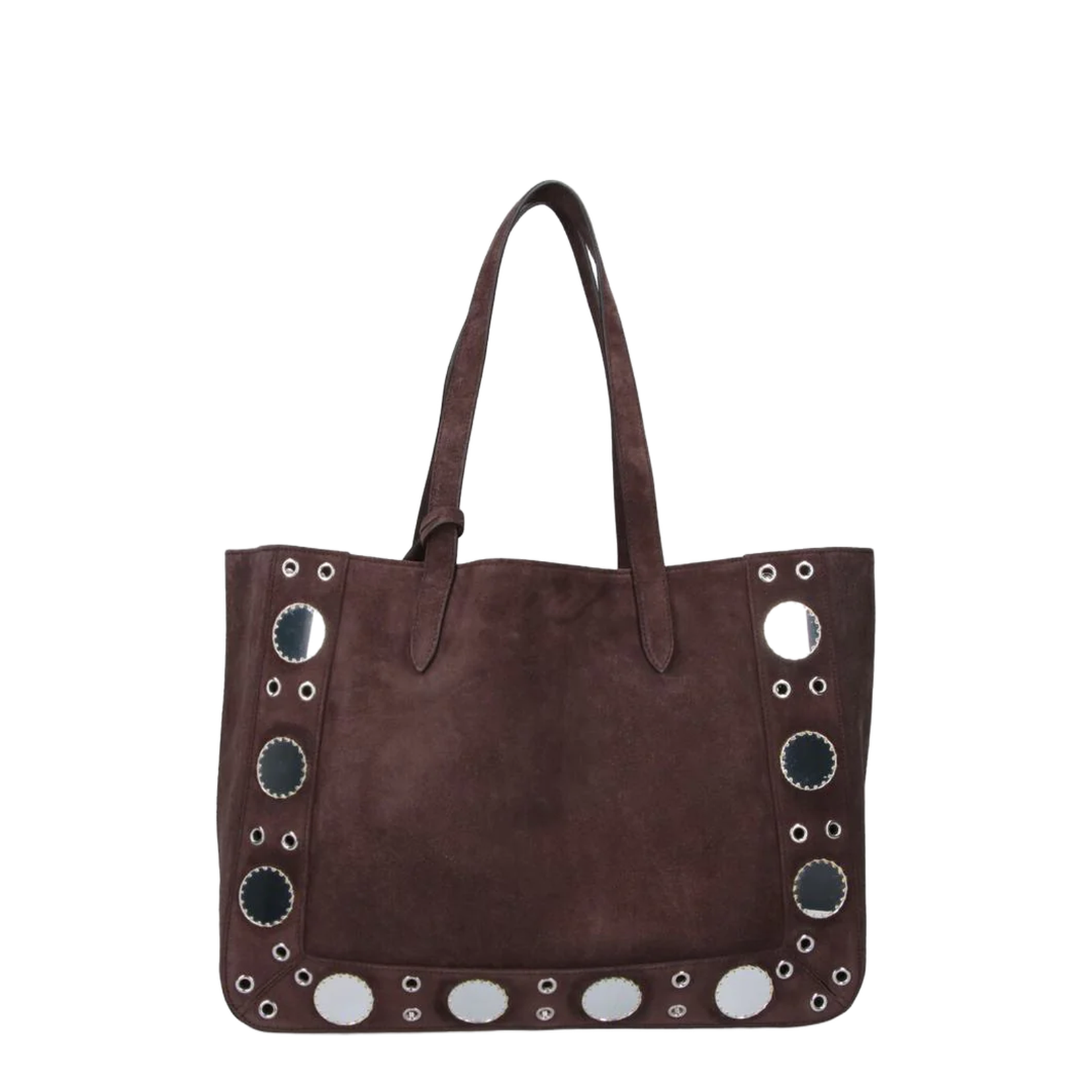 Brown Suede Shopping Bag