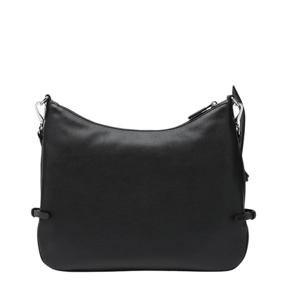 Fold Large Black Leather Bag