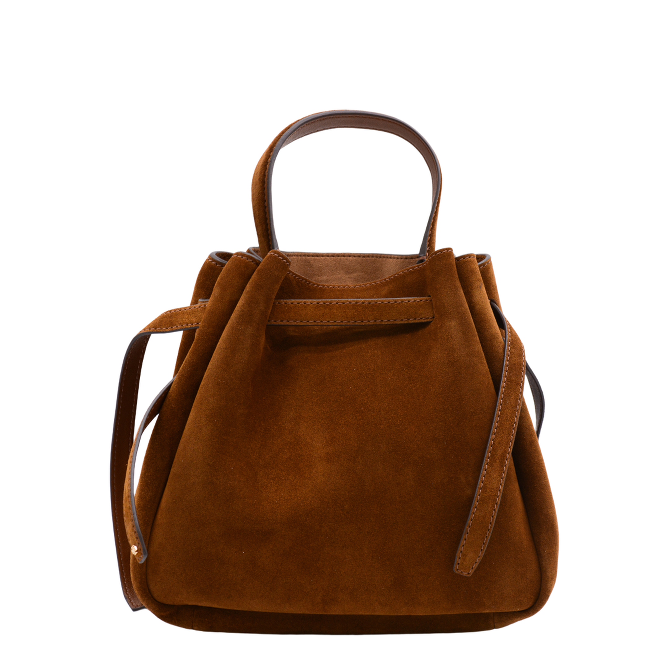Romy Suede Bucket Bag - Caramel