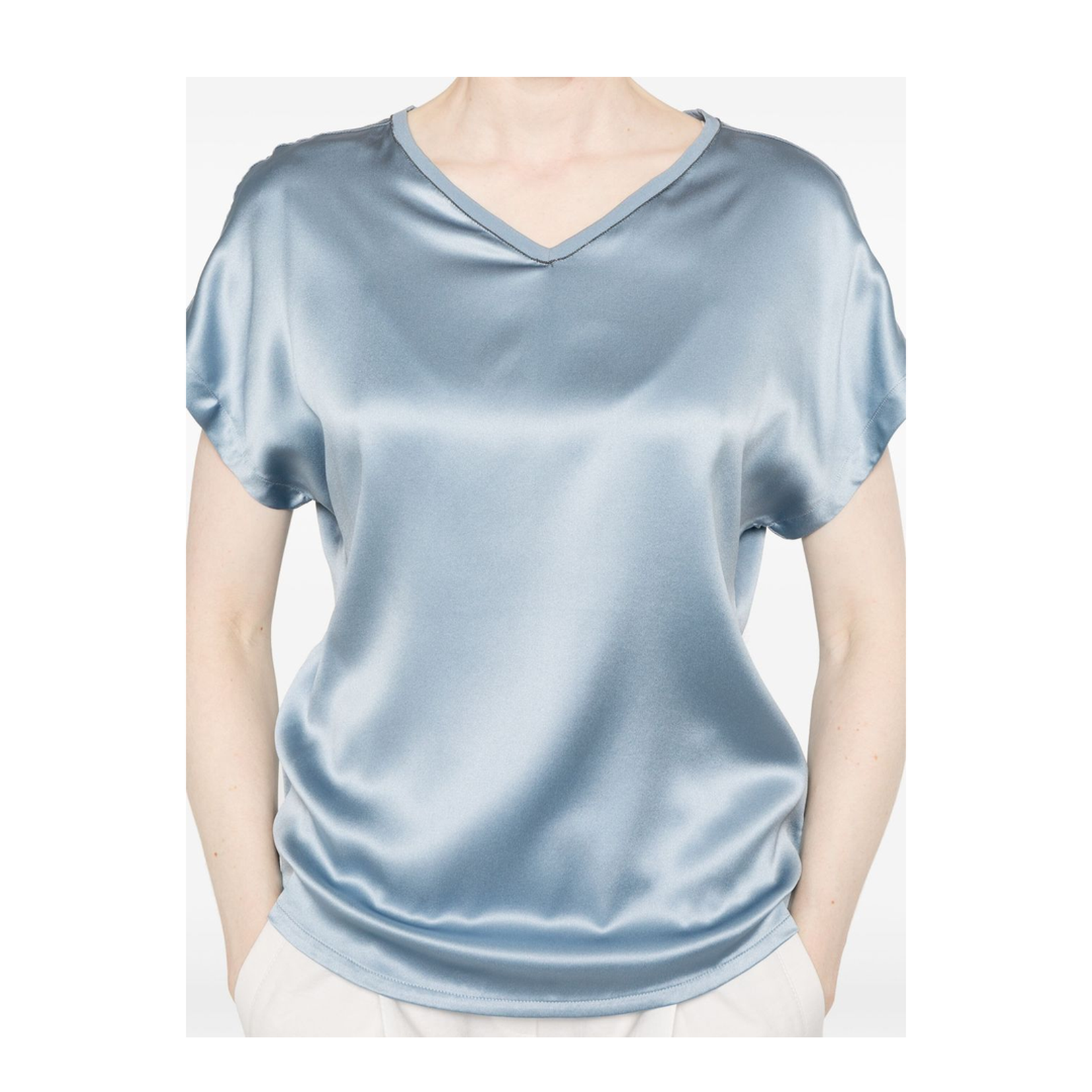 Silk V-Necked Top