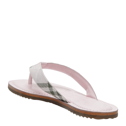 Pink Pavilion Sandals With Check Pattern