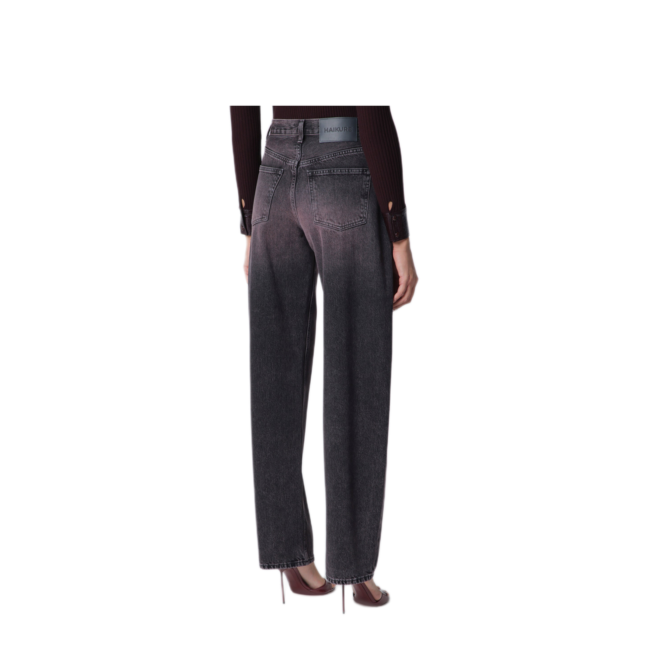 MAYFEYR - Haikure - Washed Black Pink Denim Jeans - HEW03351DF119COL0939