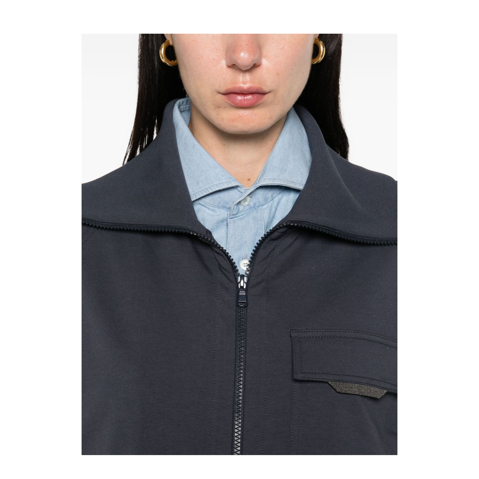 Cotton Zipped Sweatshirt