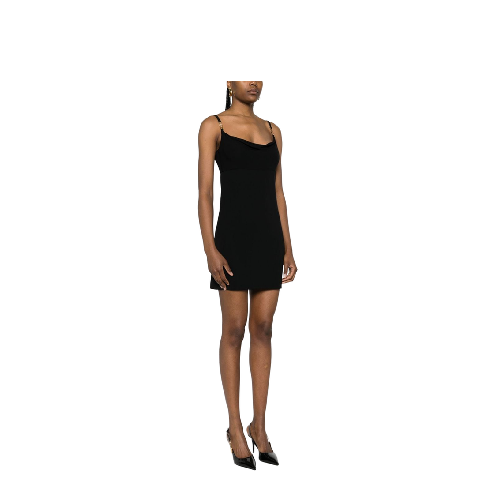 Medusa 95 La Greca Mini Dress In Black