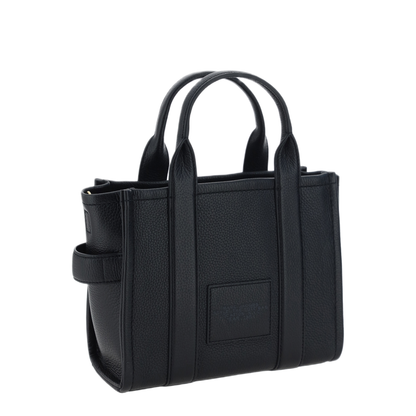 Small Leather Tote Bag - Black