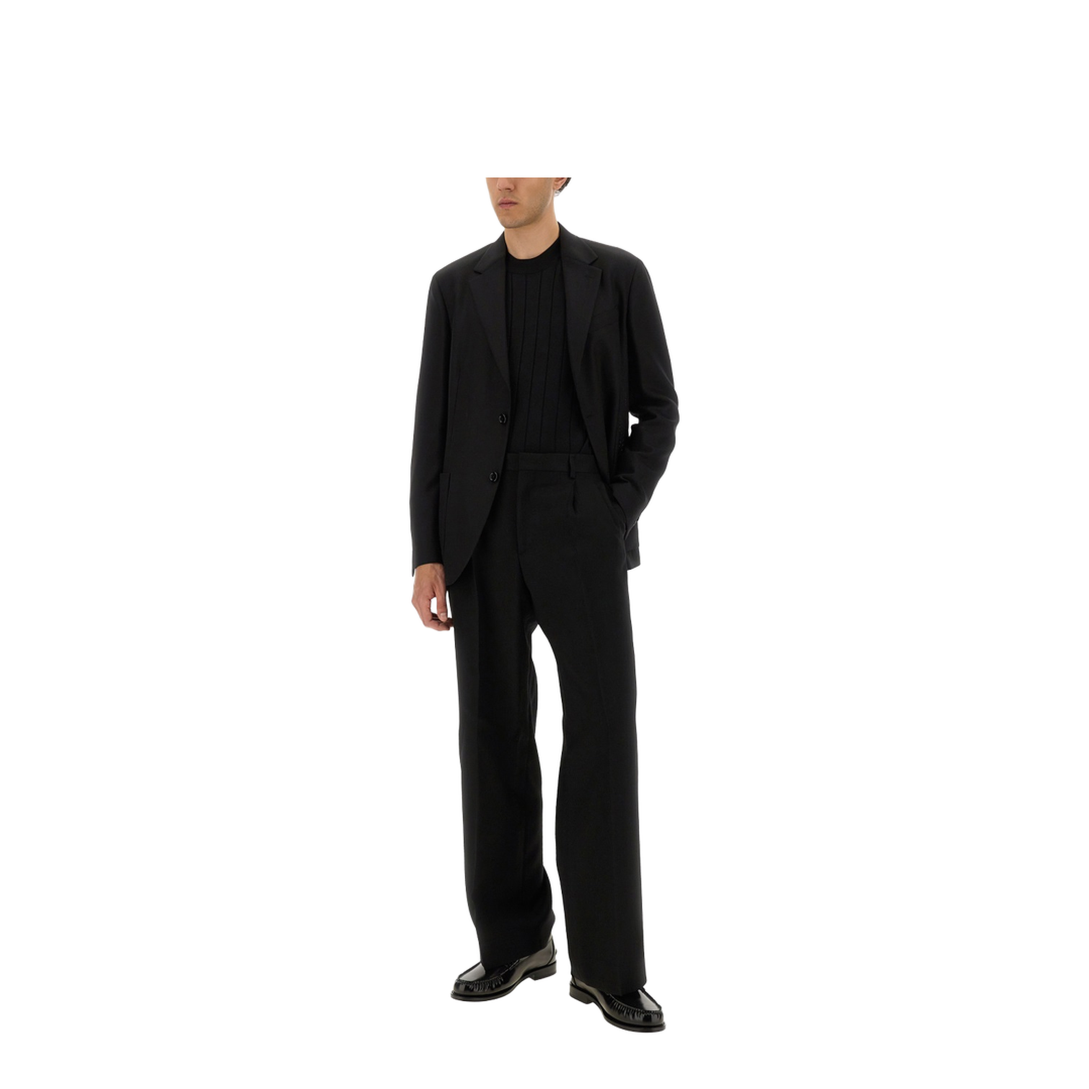 Silk and Cotton Knit PB Sweater Black