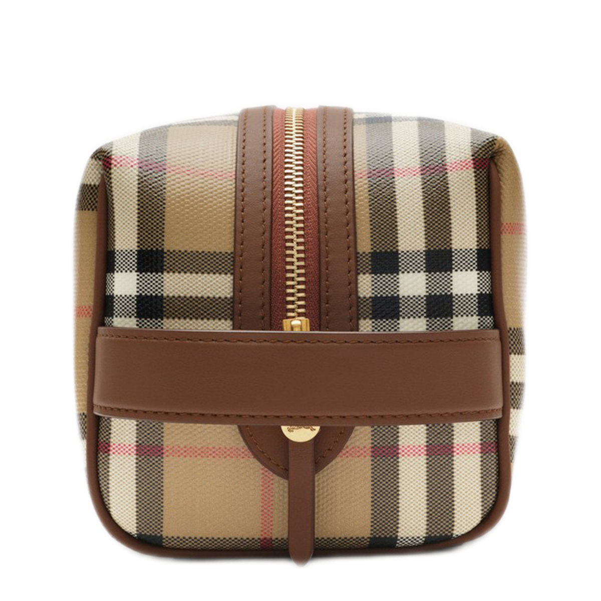 Printed Canvas Check Beauty Case