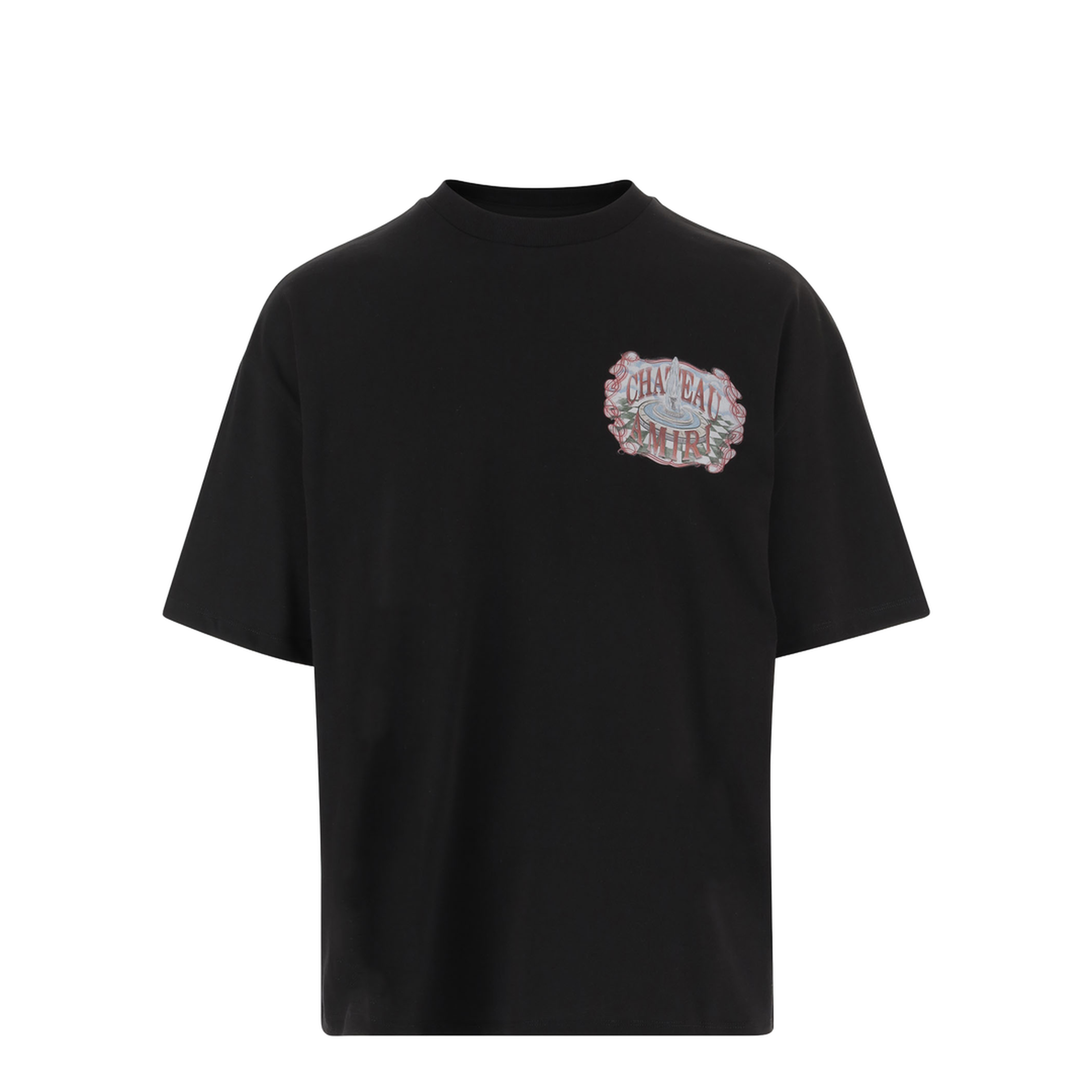 Printed Cotton T-Shirt Black