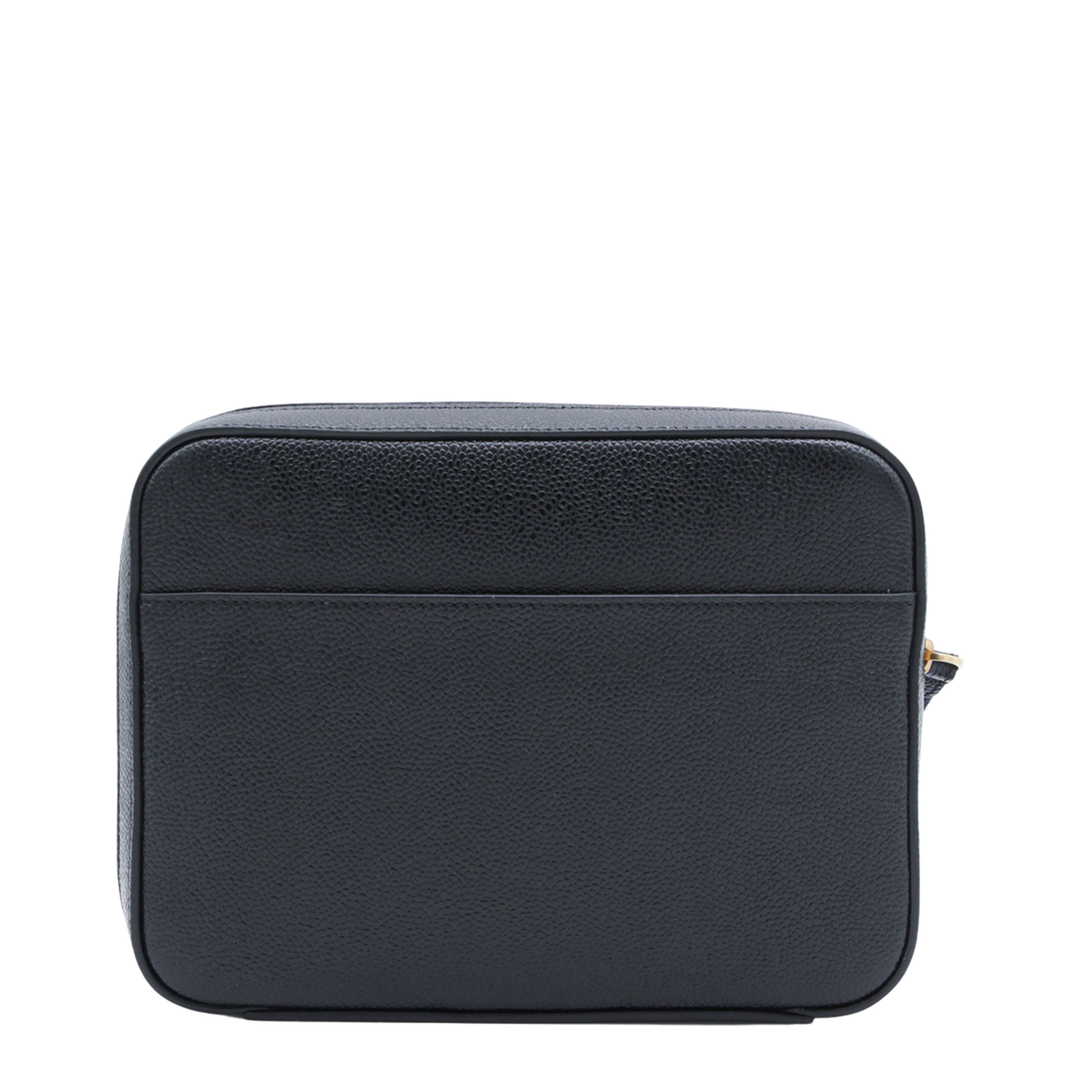Leather Clutch With RWB Strap in Black
