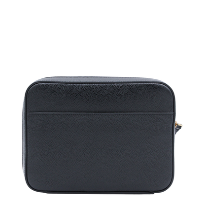 Leather Clutch With RWB Strap in Black