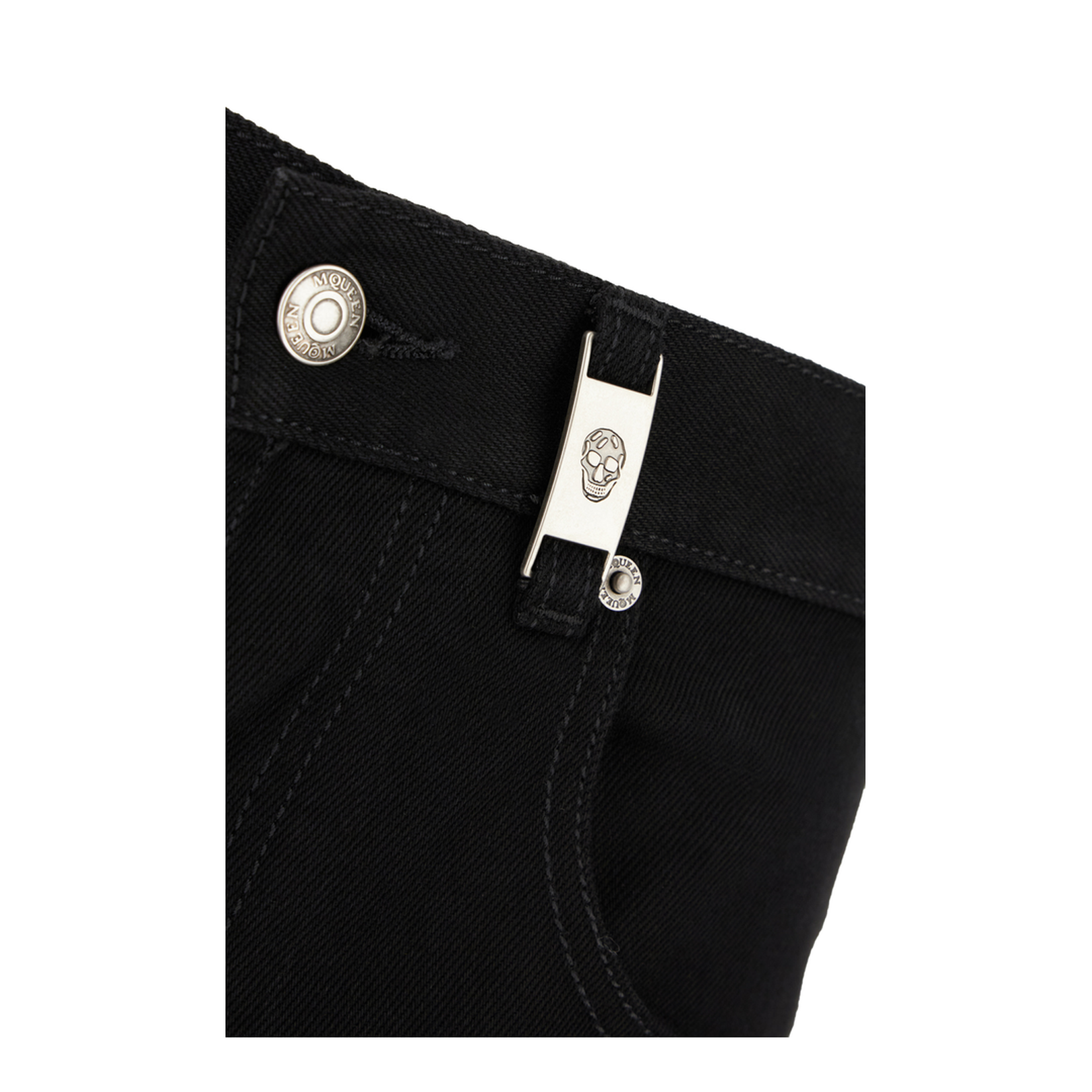 Black Straight Leg Denim Jeans