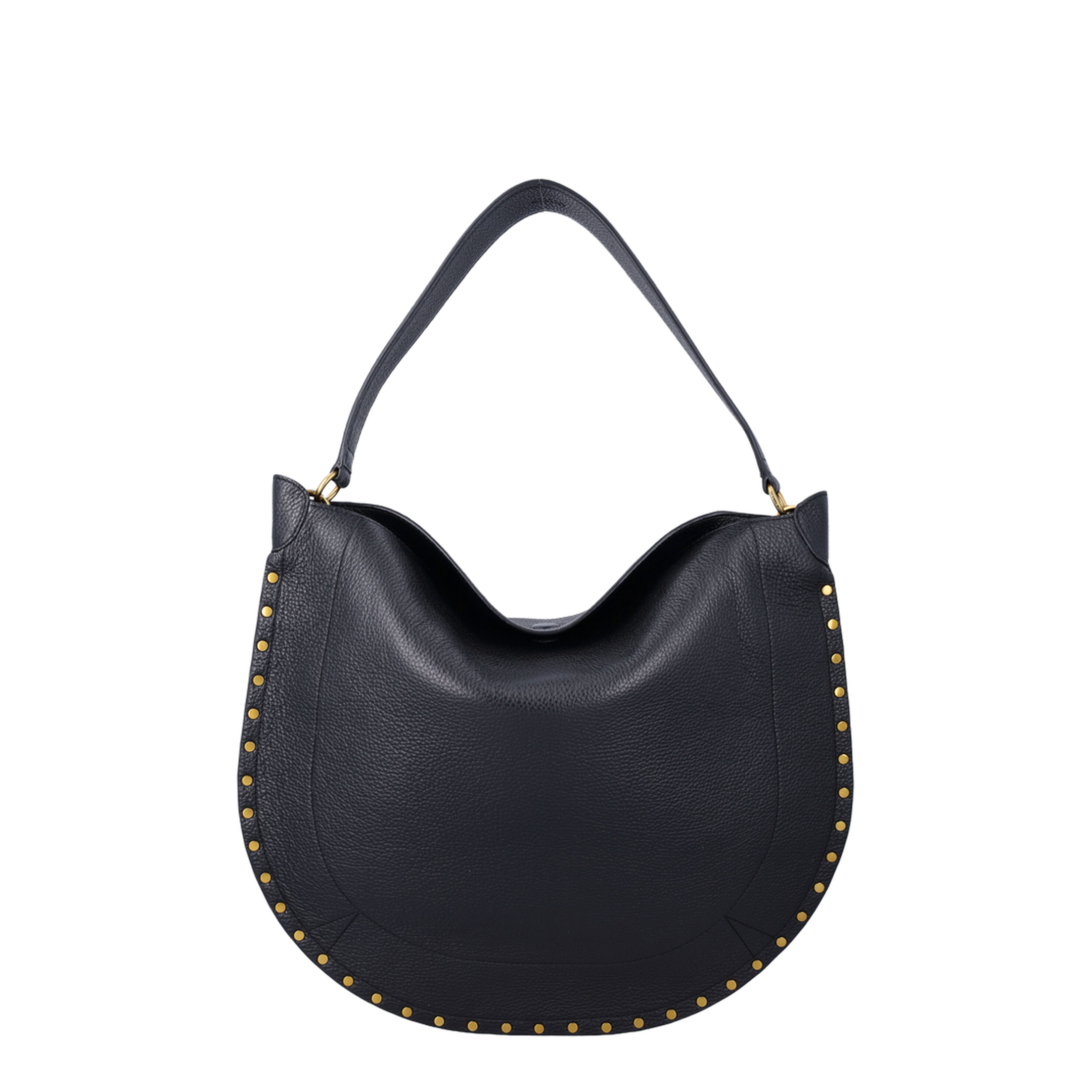 Oskan Hobo Soft Calfskin Shoulder Bag - Black