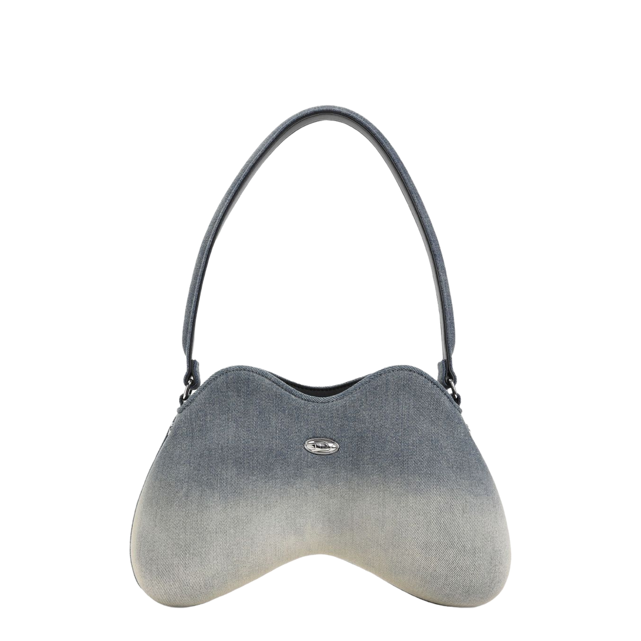 Double-D-Shoulder Bag in Solarised Denim