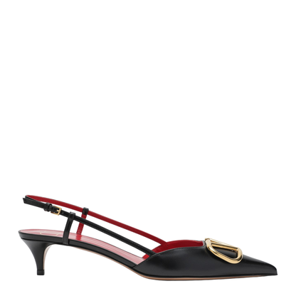Black Vlogo Signature Slingback Pumps