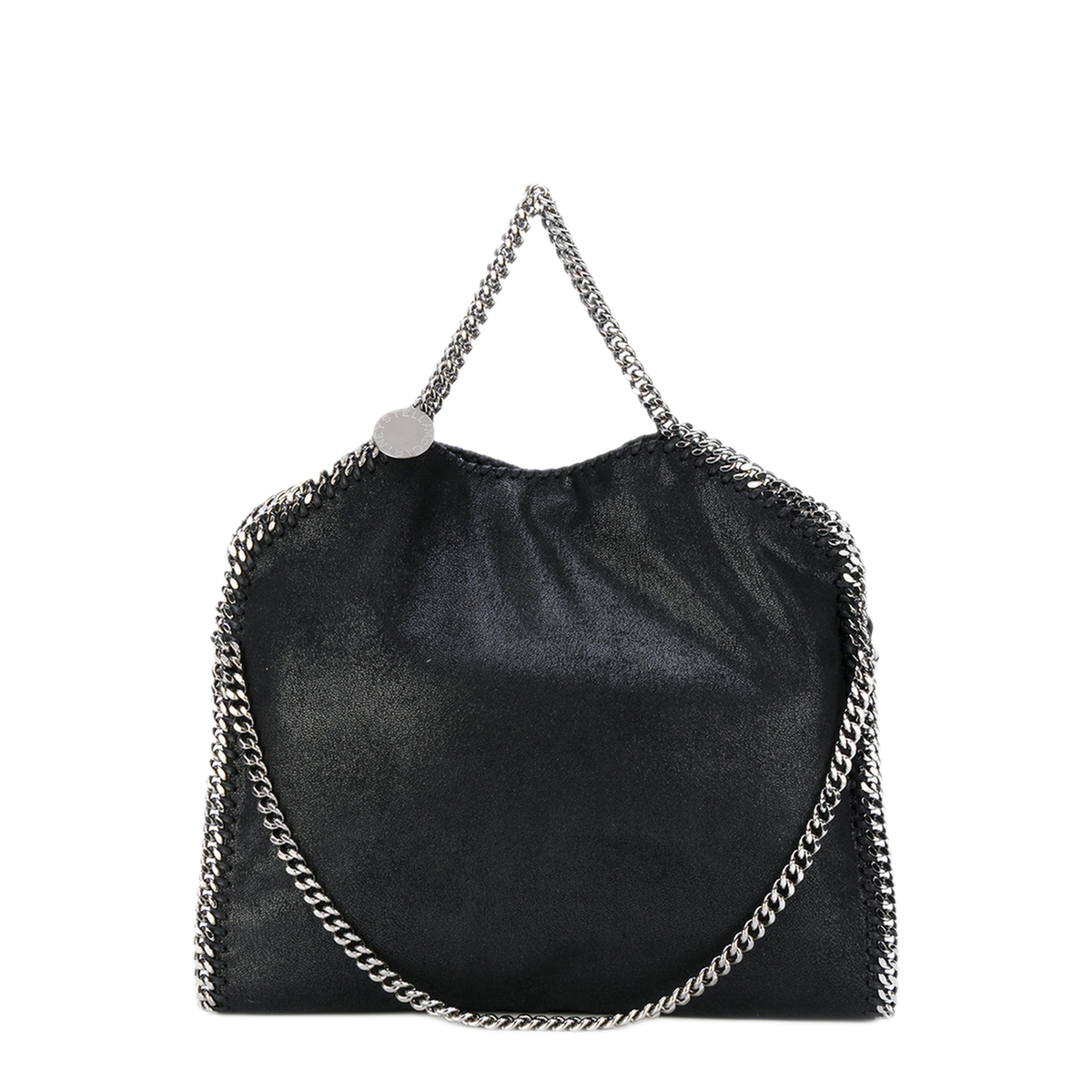 Falabella Fold-Over Shaggy Deer Tote Bag - Black