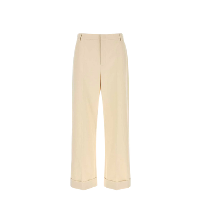 Melange Ivory Cotton Pant