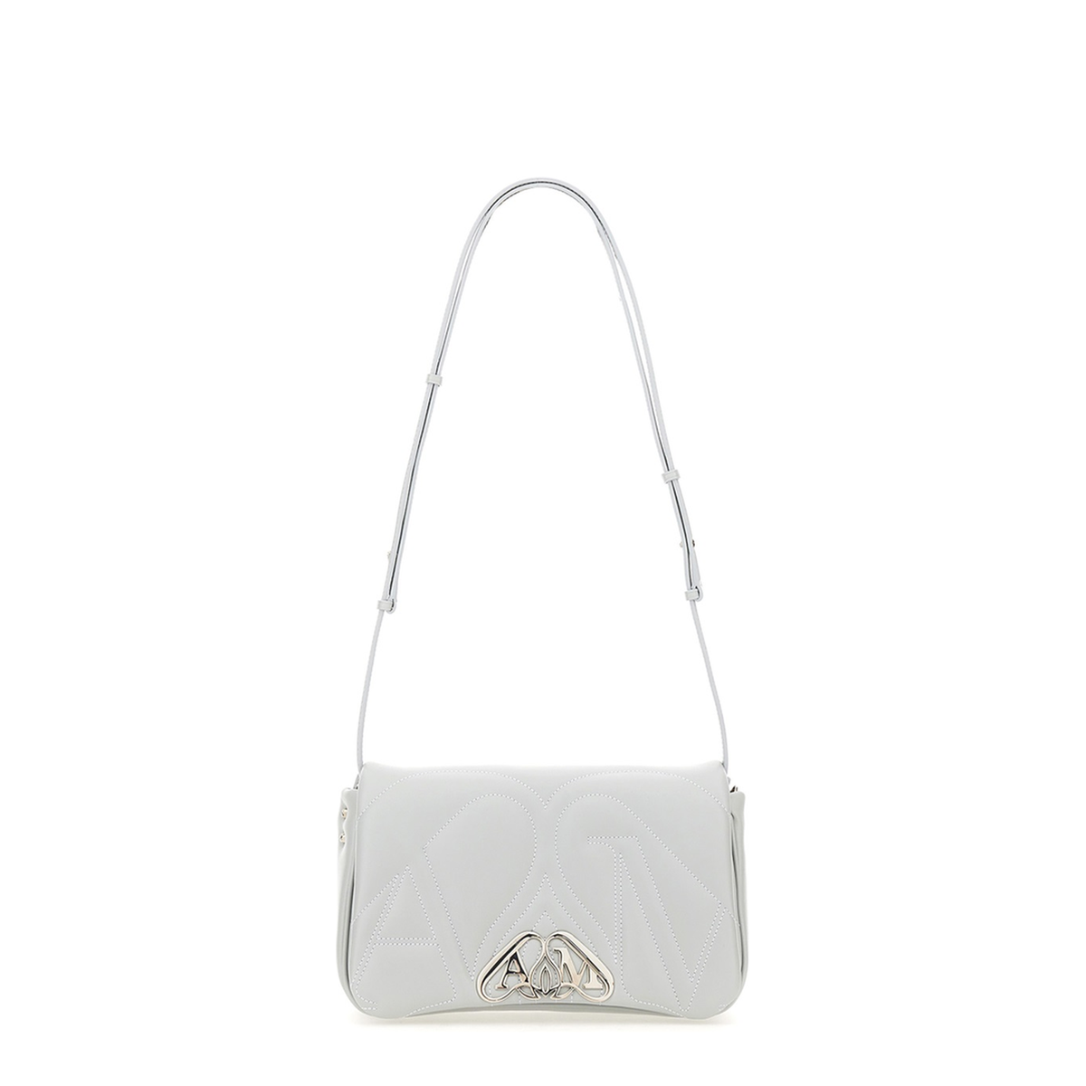 Seal Small Lambskin Shoulder Bag - Light Blue