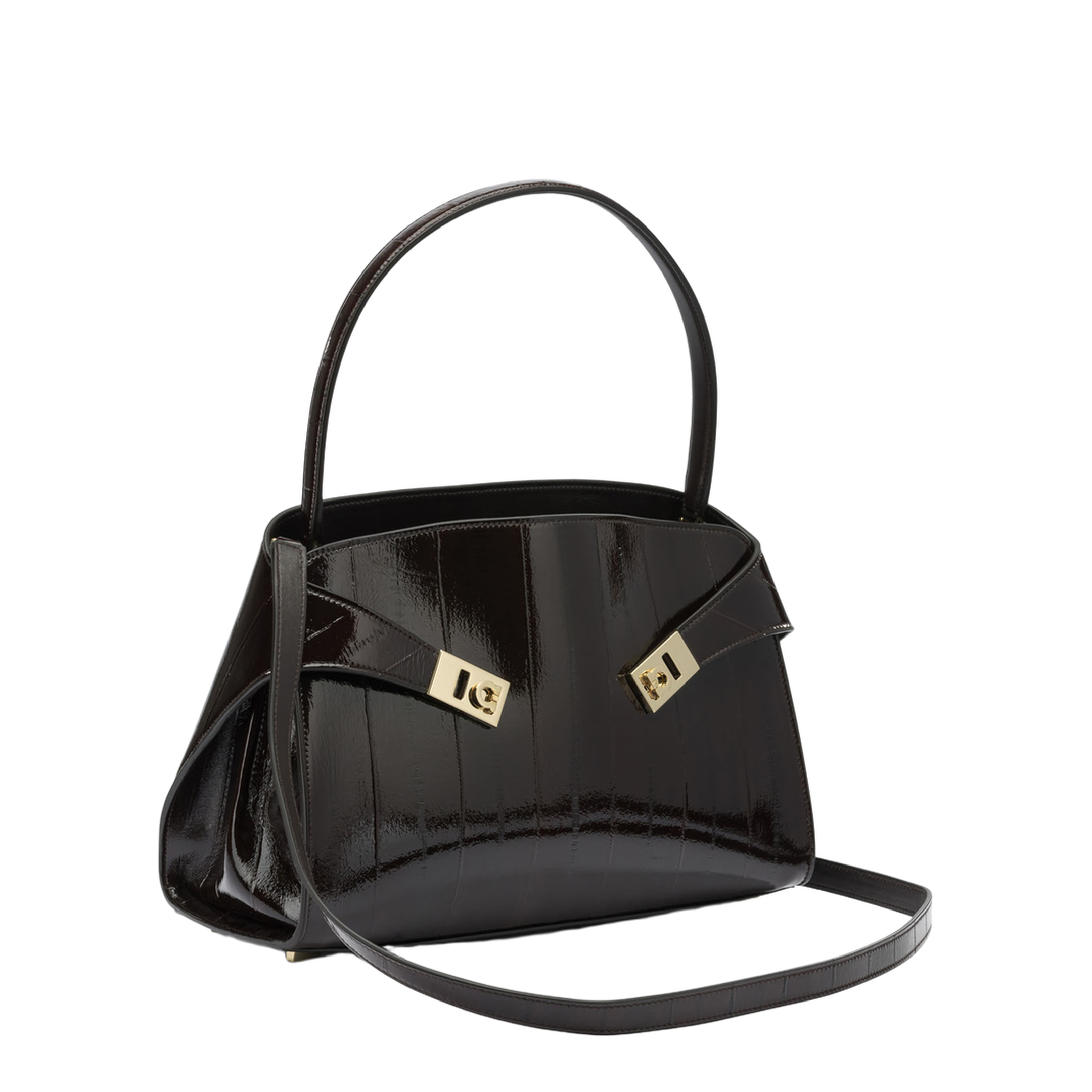 Hug Soft Medium Suede Shoulder Bag - Dark Brown