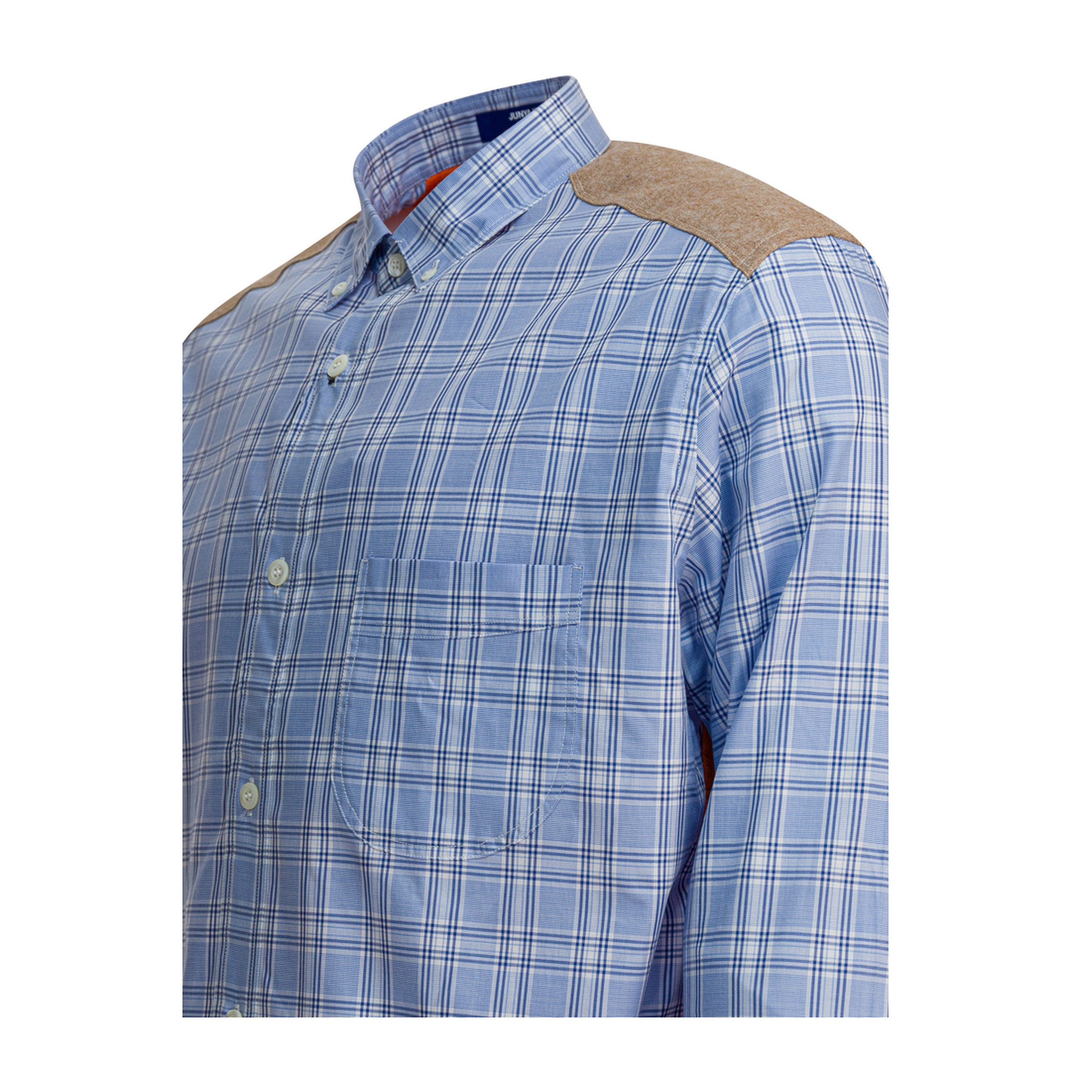 MAYFEYR -  - Check Shirt With Quilted Inserts - WPB012W251SAXNVWHXOR