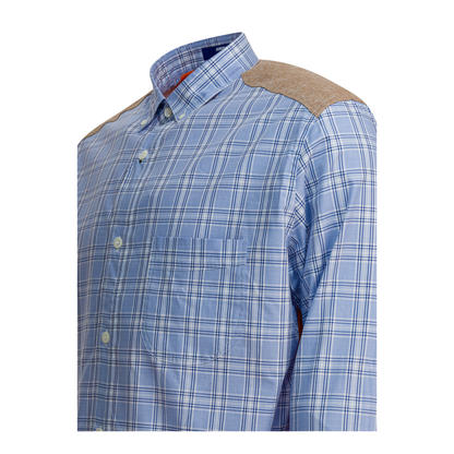 MAYFEYR -  - Check Shirt With Quilted Inserts - WPB012W251SAXNVWHXOR