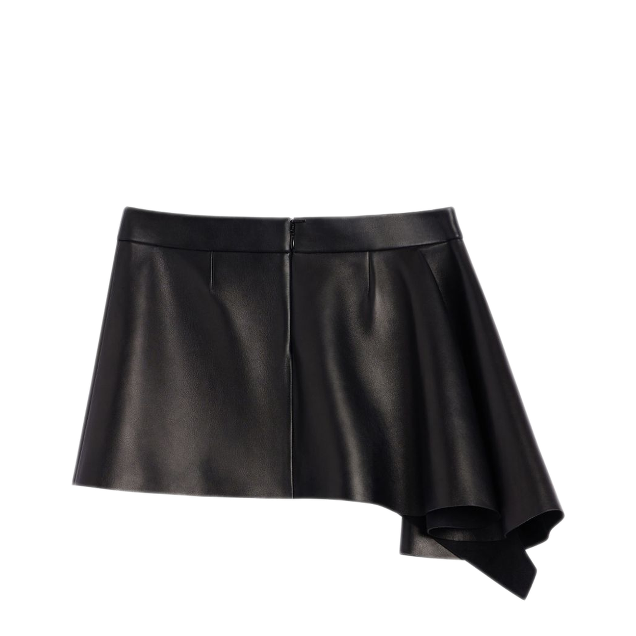 MAYFEYR - Givenchy - Black Leather Asymmetric Skirt - BW414R61ZX001