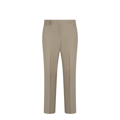 Relaxed Classic Beltloop Trouser With Gg Tape Details In Wrinkle Free Cotton Suiting