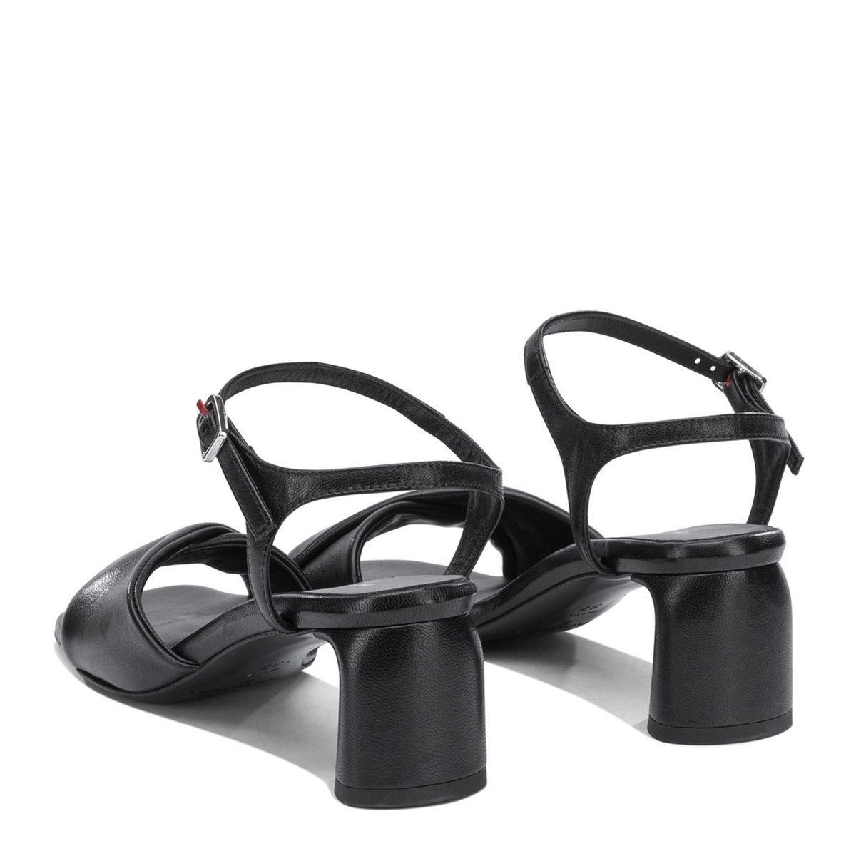 MAYFEYR - Halmanera - Black Leather Heeled Sandals - DALLY02BARONNERO