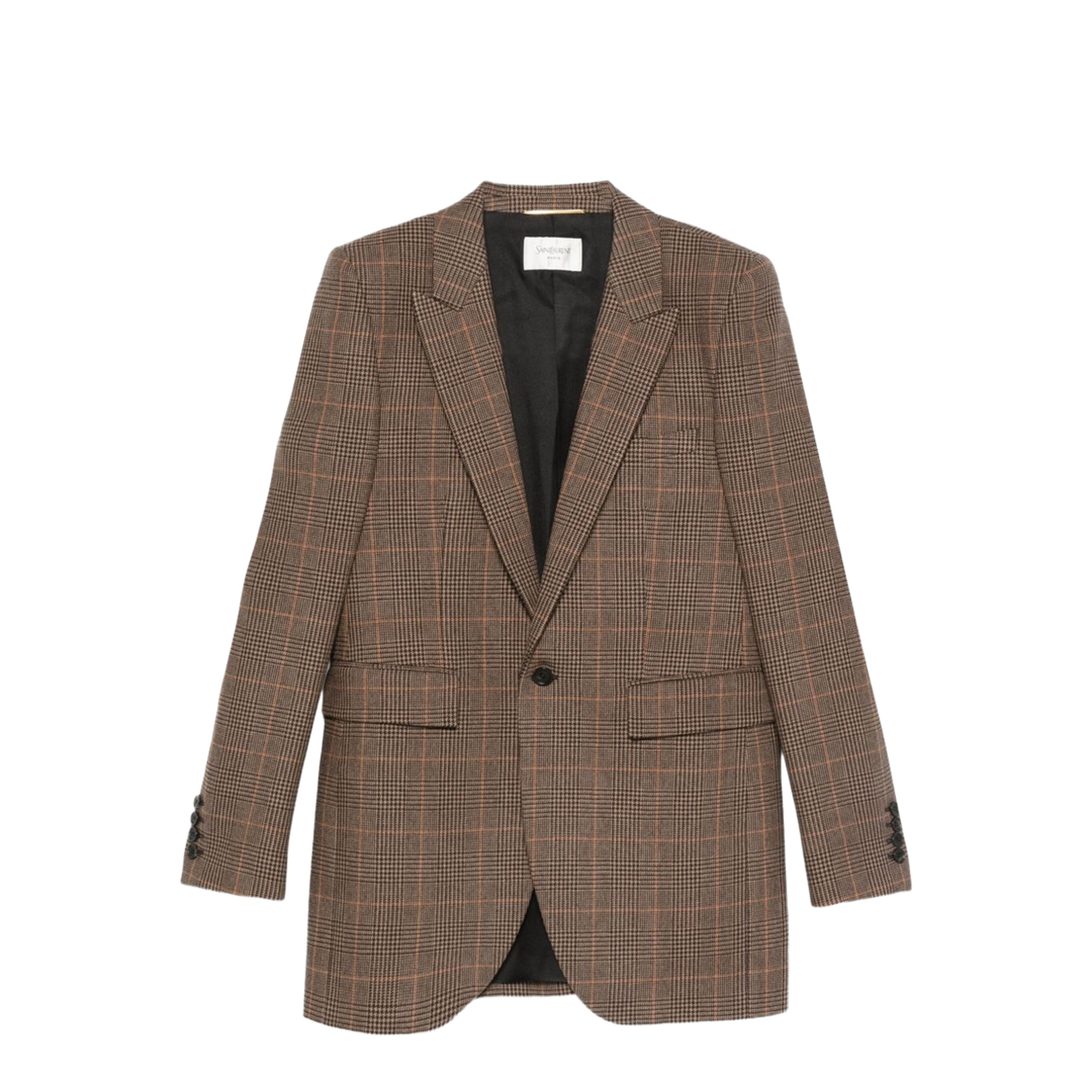 Brown Checked Pattern Jacket