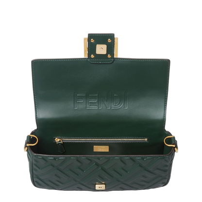Leather Green Baguette