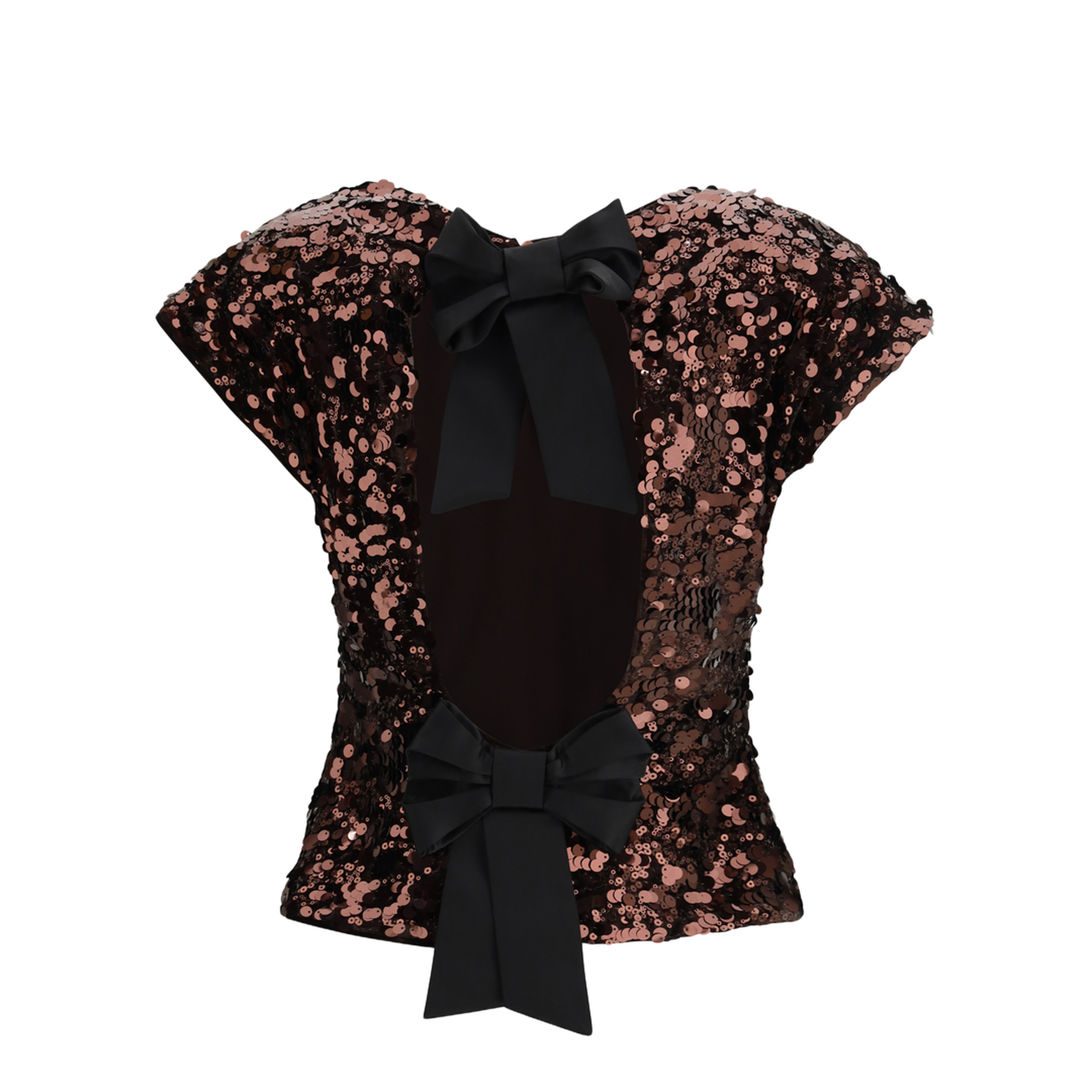 MAYFEYR - Ganni - Sequin Top With Bow Back - A1040100