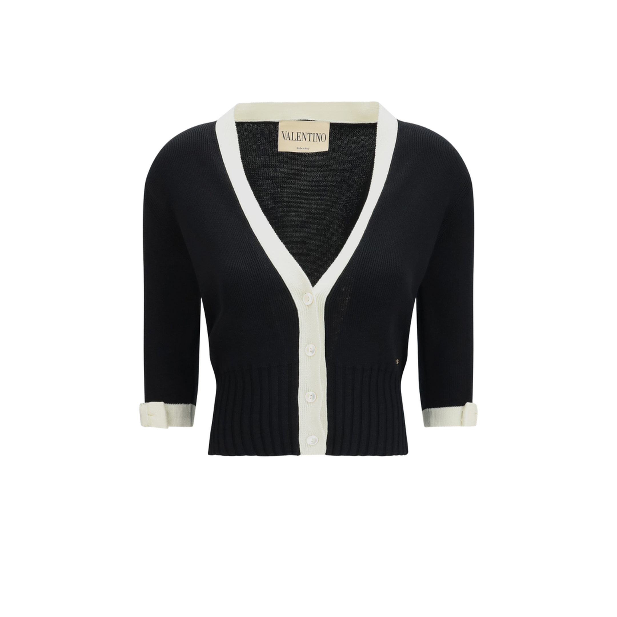 MAYFEYR - Valentino - Bicolor V-Neck Cardigan - 9B3KA16CAAJ