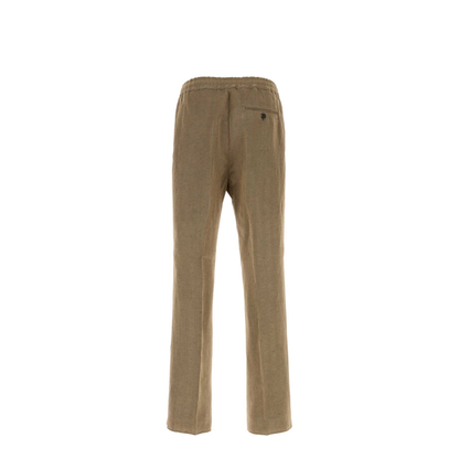 MAYFEYR - Ferragamo - Cappuccino Linen Blend Pant - 144746793679EXPRESSOSAFARI