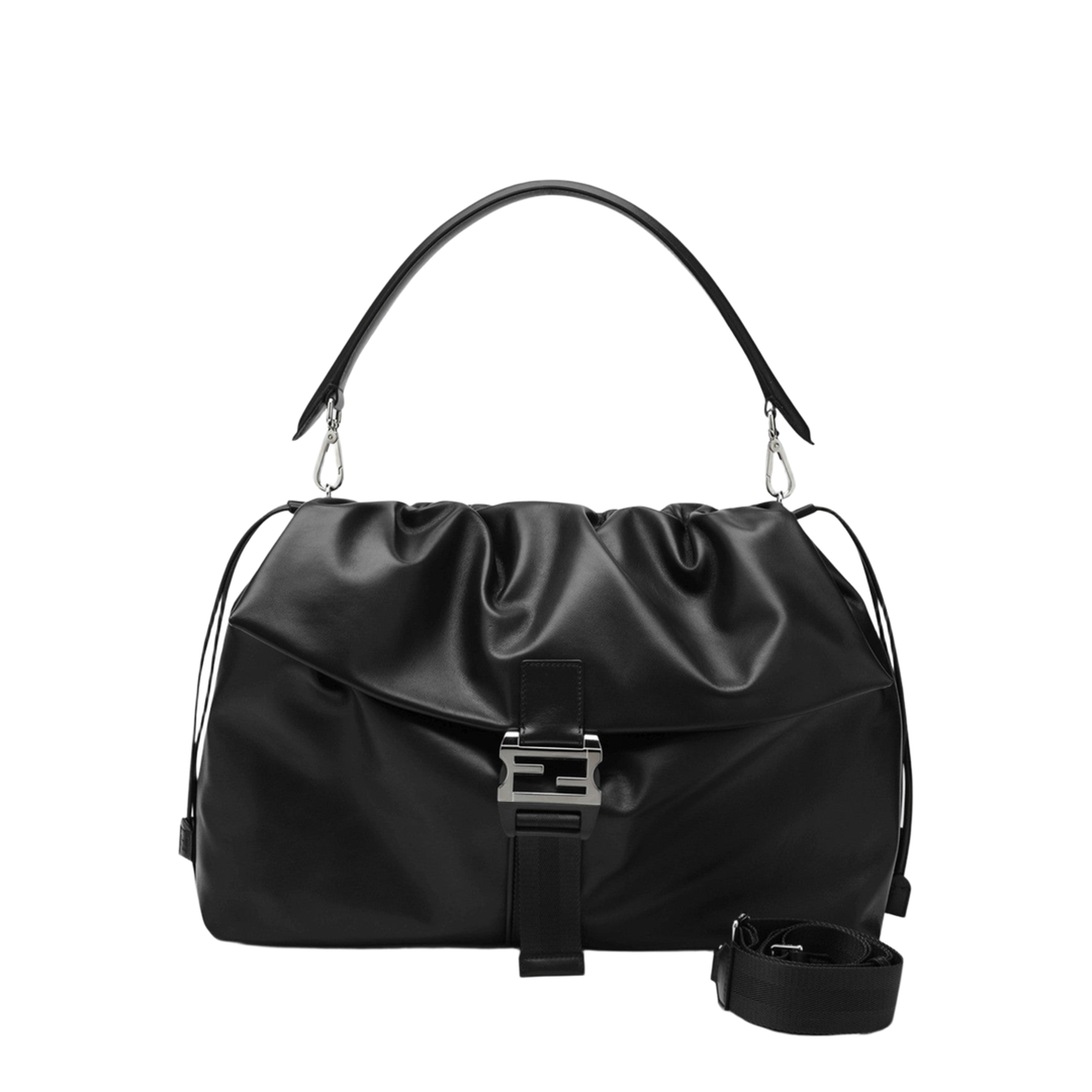 Flux Maxi Messenger Leather Black