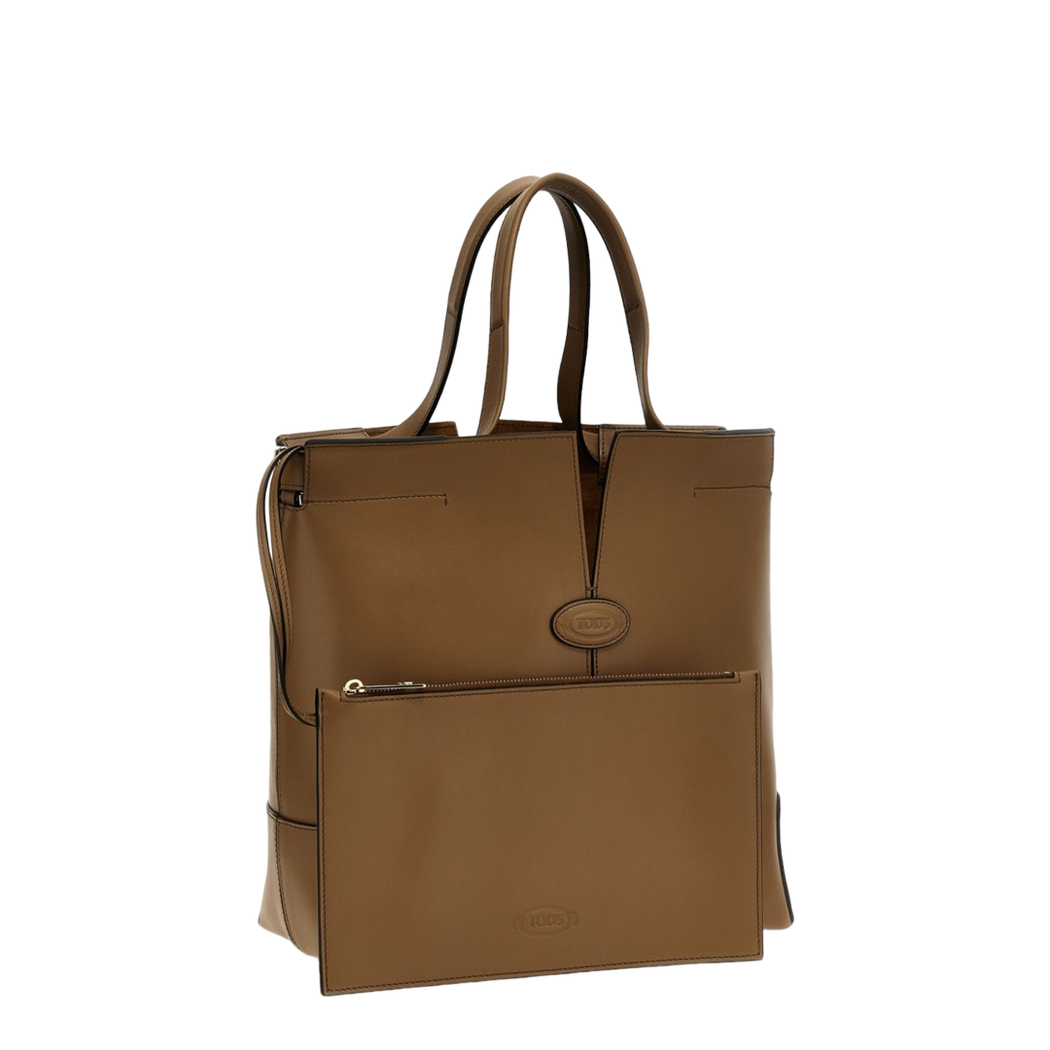 Tod’s Di Bag Folio Small Leather Shopping Bag - Cappuccino